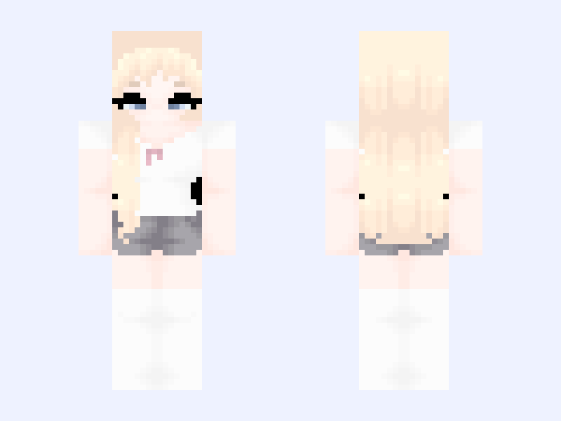ᰔ #804D Minecraft skin, slim model, front and back view