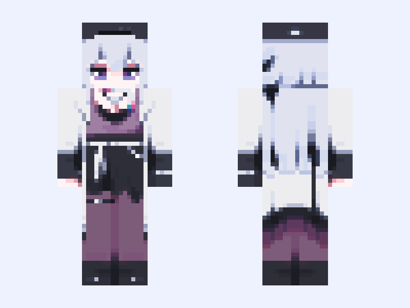 星穹铁道:虚照 Minecraft skin, slim model, front and back view