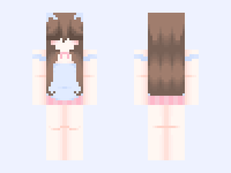 𖹭 #5887 Minecraft skin, slim model, front and back view