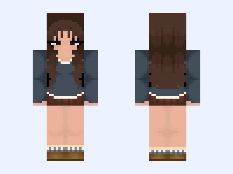 𓆩. ♥︎ .𓆪 #160E Minecraft skin, slim model, front and back view