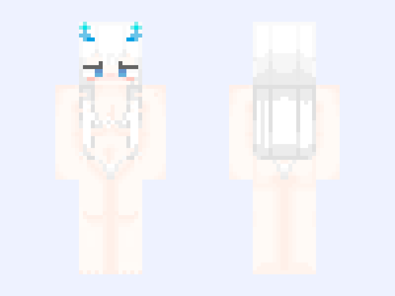 Mispair Minecraft skin, slim model, front and back view