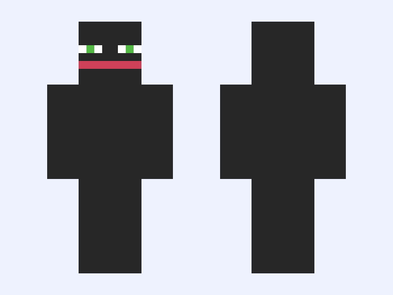 Mob 追踪眼版 Minecraft skin, classic model, front and back view