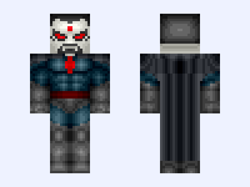Mr. Sinister Minecraft skin, classic model, front and back view