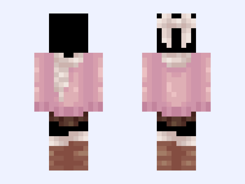 …✧･ﾟ:*Neapolitan✧･ﾟ:* cute, scarf, cozy,… #B01A Minecraft skin, slim model, front and back view