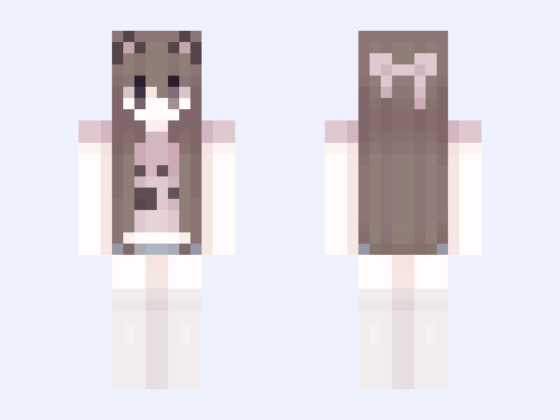 paw 🐾🐈 Minecraft skin, slim model, front and back view