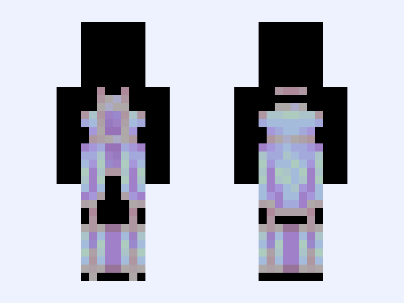 *☆°~ pearlescent (64x base) ~ °☆* Minecraft skin, slim model, front and back view