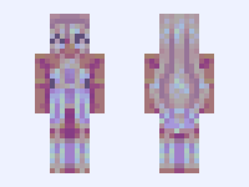 *☆°~ pearlescent (64x) ~ °☆* Minecraft skin, slim model, front and back view