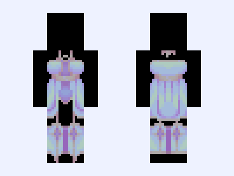 *☆°~ pearlescent (base) ~ °☆* Minecraft skin, slim model, front and back view