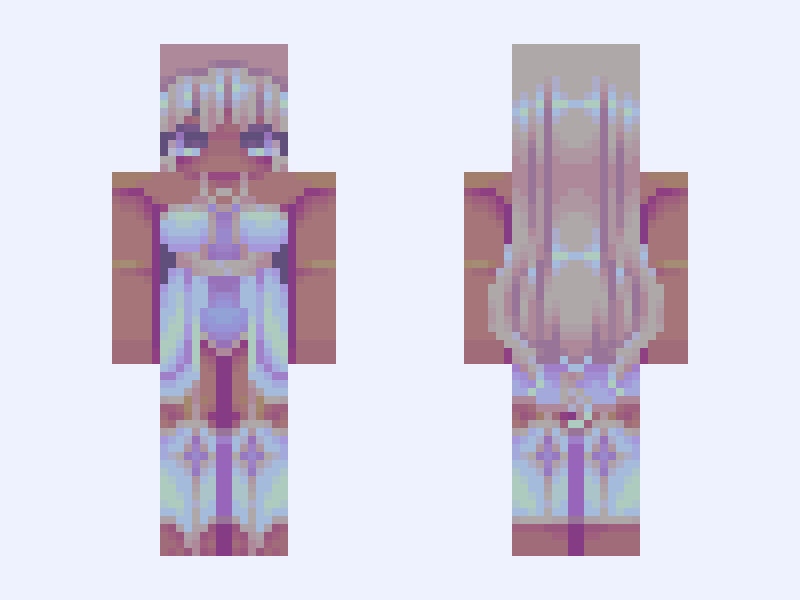 *☆°~ pearlescent ~ °☆* Minecraft skin, slim model, front and back view