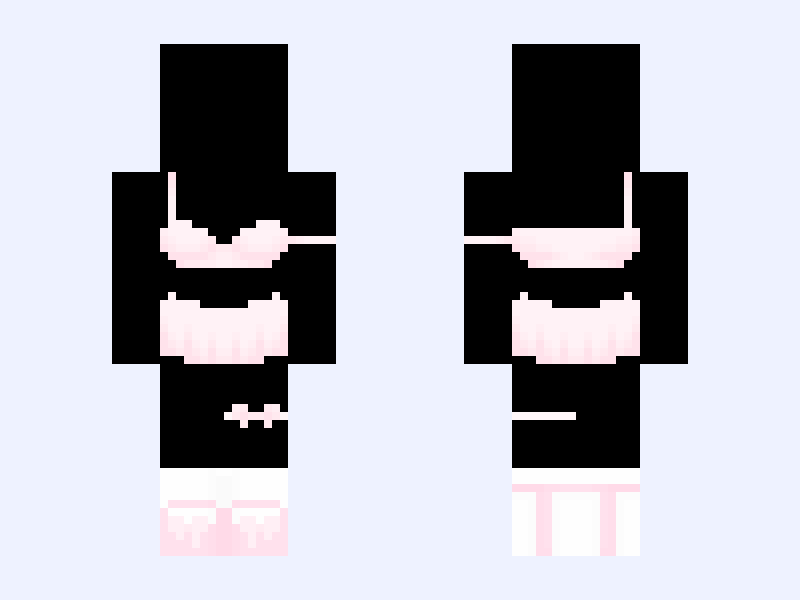 《Pink Dollie》 Minecraft skin, slim model, front and back view