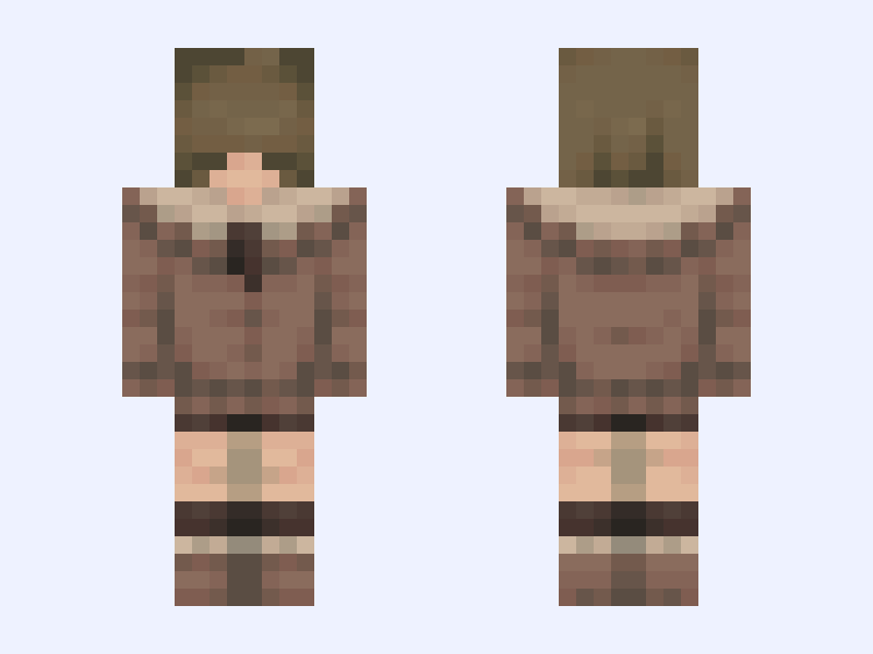 plant me in the dirt Minecraft skin, slim model, front and back view