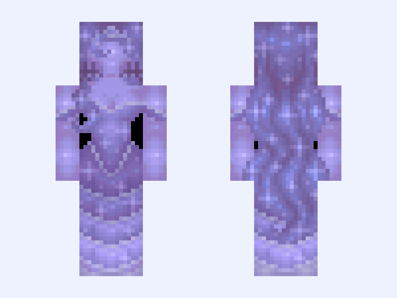 𝒫𝓇𝒾𝓃𝒸ℯ𝓈𝓈 ℒ𝓊𝓃𝒶◦✬ princess luna,moon,purple,blue,sparkly,mlp,long hair,stars,galaxy Minecraft skin, slim model, front and back view