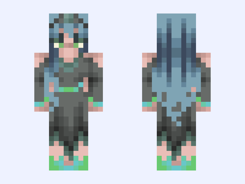 🧪Queen Chrysalis 🧪 Minecraft skin, slim model, front and back view