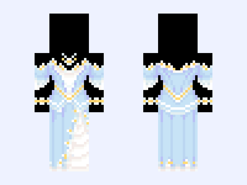 (Recolored V1 ) Base remake-> “=Sunniva=“ Minecraft skin, slim model, front and back view