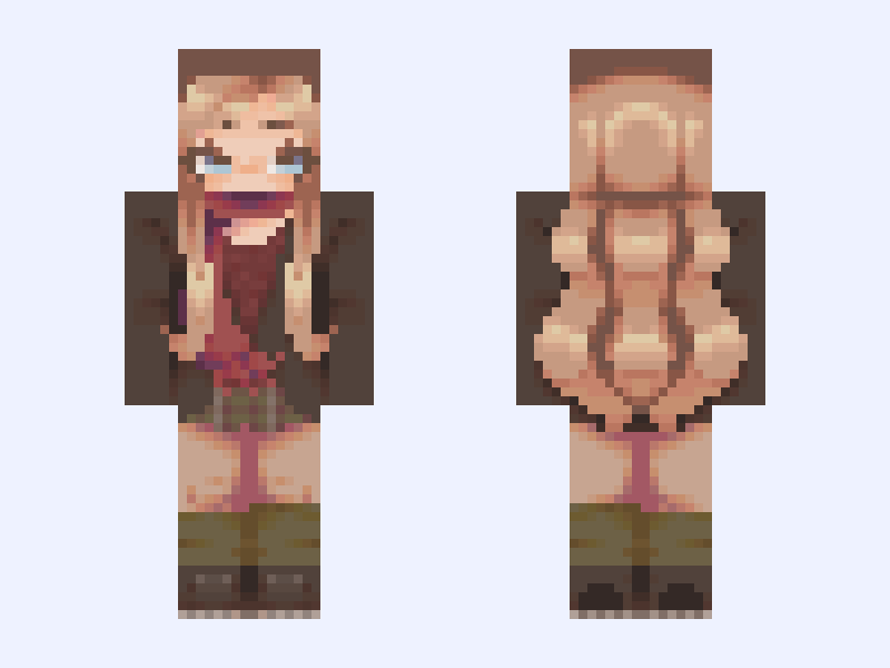 ʙʟᴀɪʀ 🍂🌰 (remake) Minecraft skin, slim model, front and back view