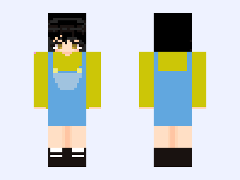 Repost ur fav color (OC EDITION) Minecraft skin, slim model, front and back view