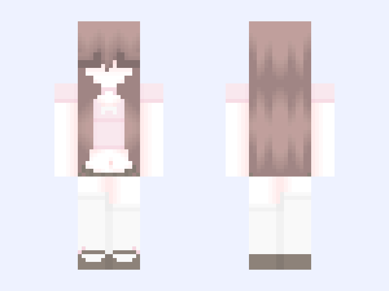 reposted Minecraft skin, slim model, front and back view