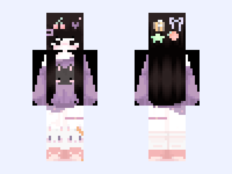sami Minecraft skin, slim model, front and back view