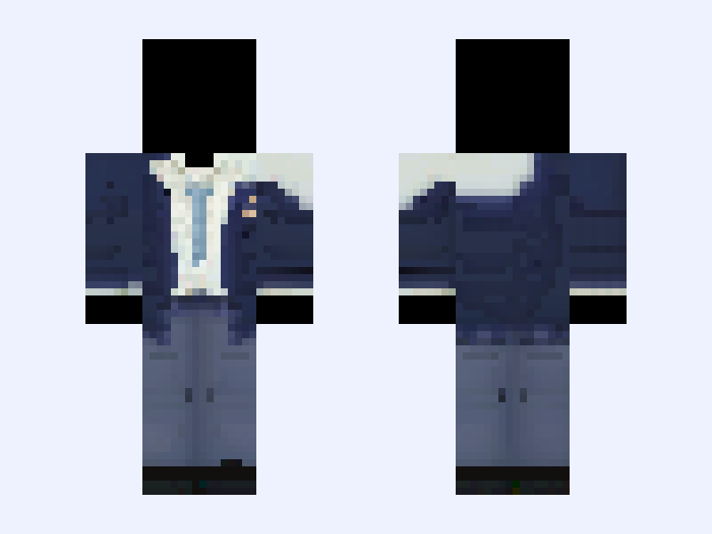 school uniform（学生装） Minecraft skin, classic model, front and back view
