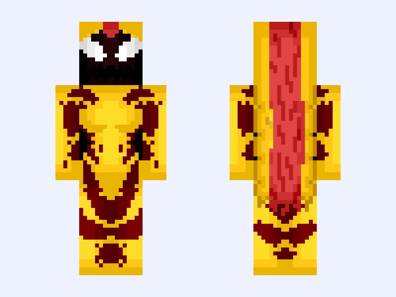 Scream (Donna Diego) | Venom: Lethal Protector #4, 1993 Minecraft skin, slim model, front and back view