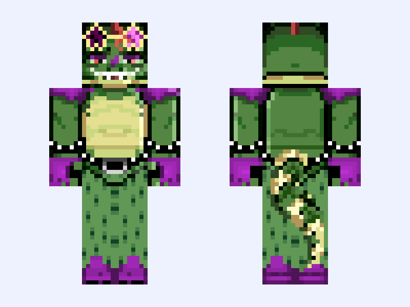 SecurityBreach: Montgomery Gator/Monty🐊 Minecraft skin, classic model, front and back view
