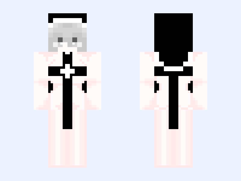 Sister？ Minecraft skin, slim model, front and back view