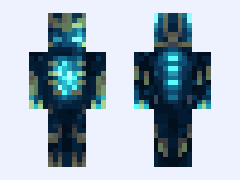 Skalk King Minecraft skin, classic model, front and back view