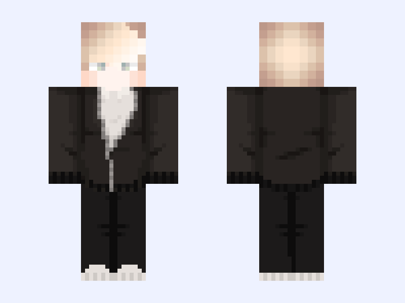 something chill 🪦 Minecraft skin, classic model, front and back view