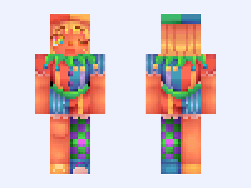 sunnyshineup !! 🎭♦️ Minecraft skin, slim model, front and back view