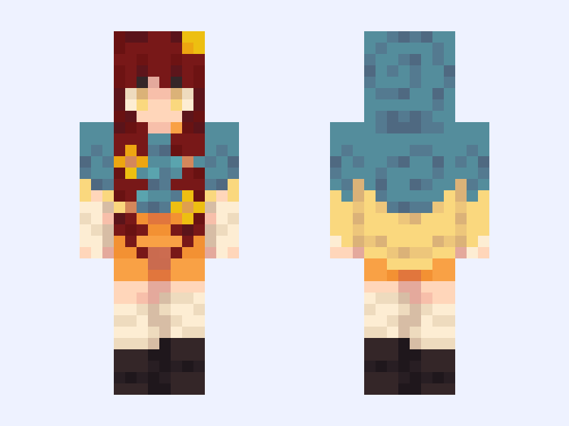 The Wind is power. (The Flight Smp) Minecraft skin, slim model, front and back view