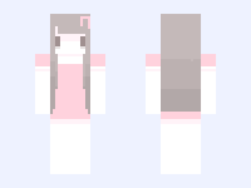this generation is fried Minecraft skin, slim model, front and back view