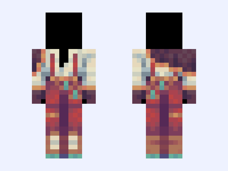 *☆°~ tidebound (64x base) ~ °☆* Minecraft skin, slim model, front and back view