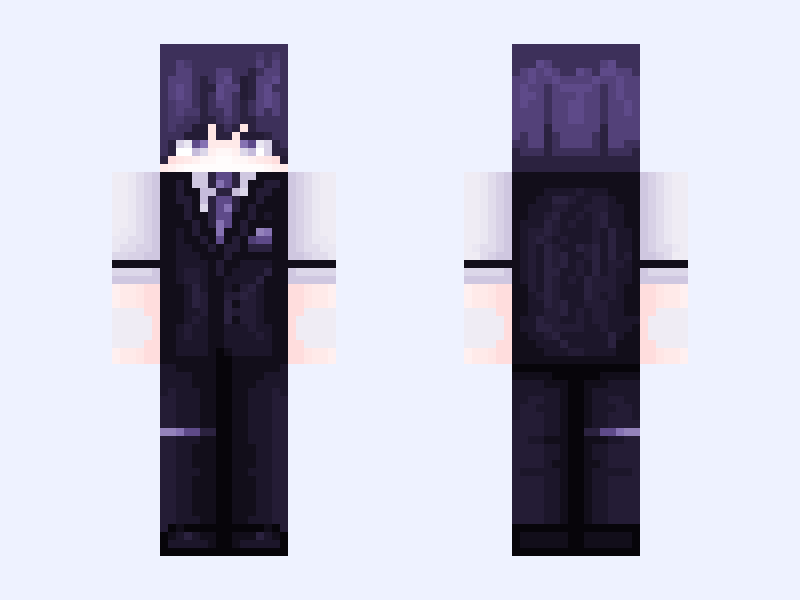 unguu Minecraft skin, slim model, front and back view