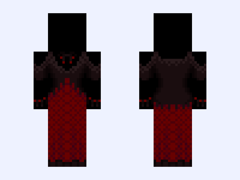 V1 Base remake-> “vampire dress base” Minecraft skin, slim model, front and back view