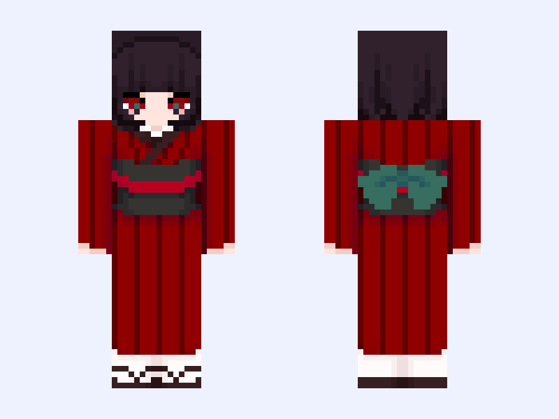 (V1) ◾️⛩️◾️ Minecraft skin, slim model, front and back view