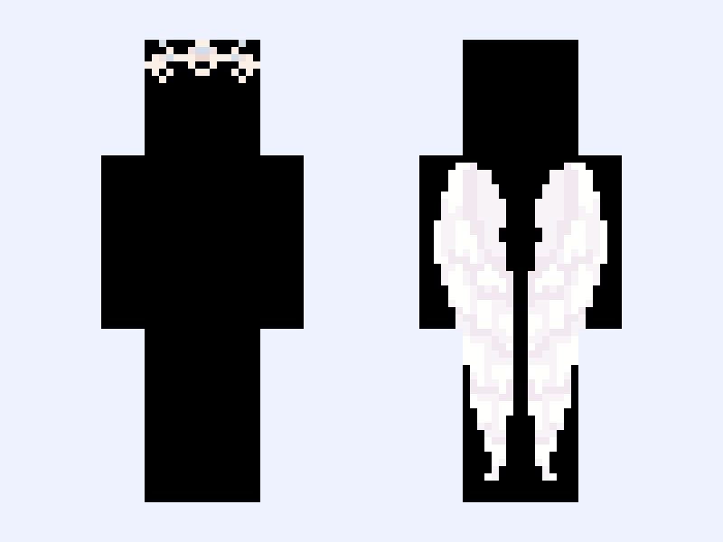 V2 ⚜️🪽Angel Royalty Wings🪽⚜️ Minecraft skin, slim model, front and back view