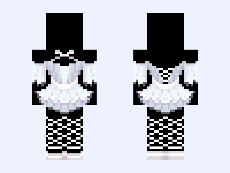 (V6) ⚜️🪽Angel Royalty🪽⚜️ white blue heaven light ballerina dress Minecraft skin, slim model, front and back view