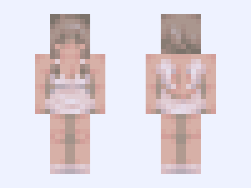 vacant Minecraft skin, slim model, front and back view