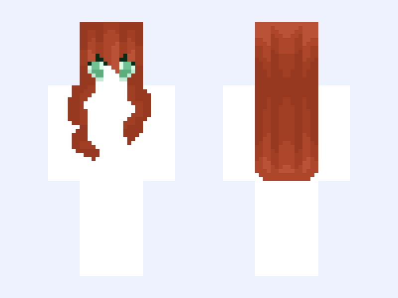 WHAT IN THE WORD IS THIS?!?! THIS IS ON FOXTAIL’S ACCOUNT RIGHT?! ~Hair~base~Red~ Minecraft skin, classic model, front and back view