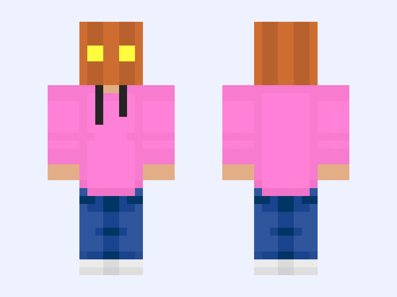 Whispy (original) Minecraft skin, classic model, front and back view