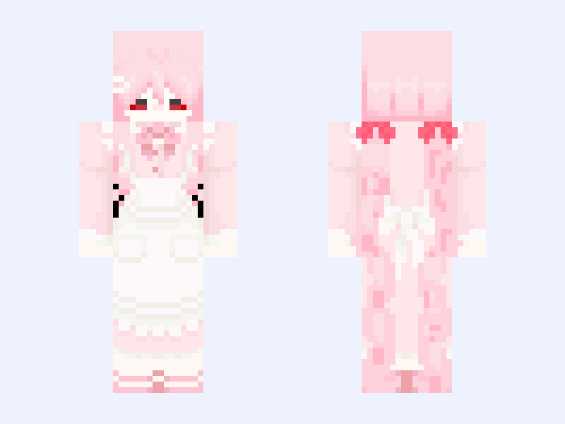 White #796B Minecraft skin, slim model, front and back view
