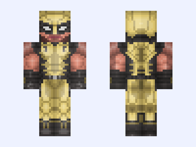 Wolverine: Marvel’s Wolverine PS5 (James ‘Logan’ Howlett: Marvel Games: 2026) Minecraft skin, classic model, front and back view
