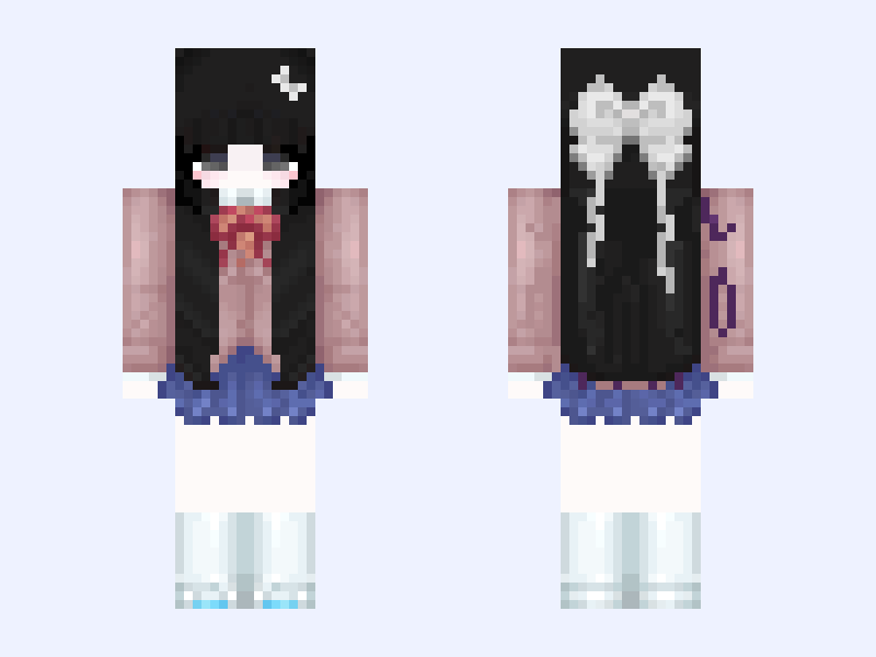 yo Minecraft skin, slim model, front and back view