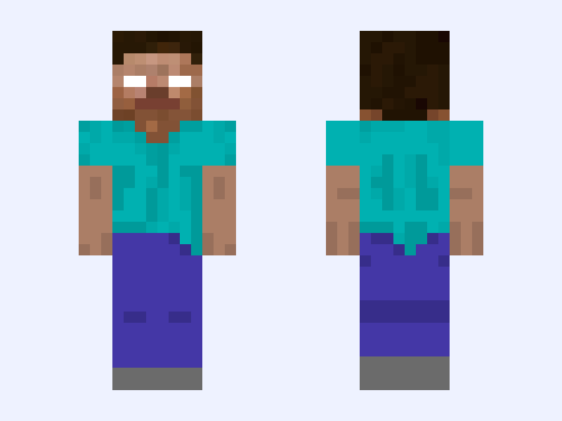 You Were A Hero Brine Minecraft skin, slim model, front and back view